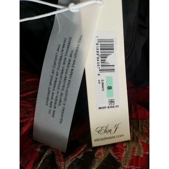 Eliza J Jacquard Floral Print Ballgown - Picture 10 of 10